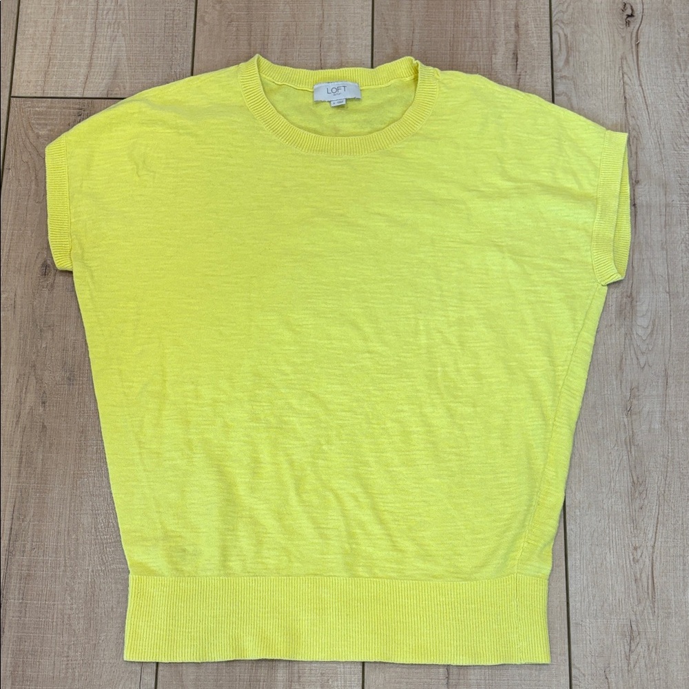 LOFT Outlet Sunny Yellow Knit Tee